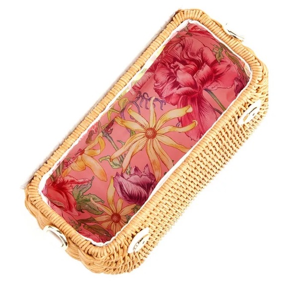 Brahmin Hanalei Collection Maisie Straw Buckle Satchel Bag - Sea Salt White - Picture 4 of 4